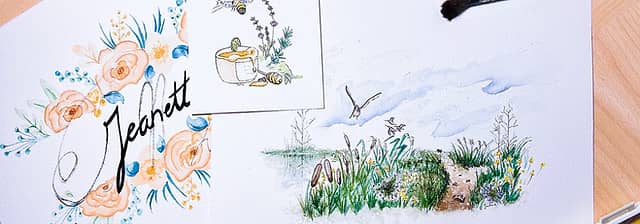 Exemple d'illustrations de la boutique d'aquarelles